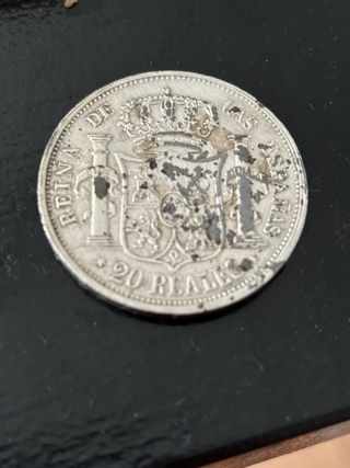 Moneda 20 Reales Reina de las Españas
