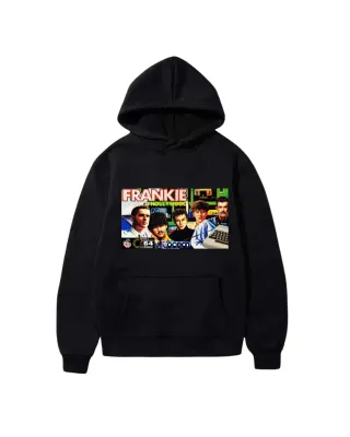 Sudadera Negra con Estampado Frankie Goes To Holly