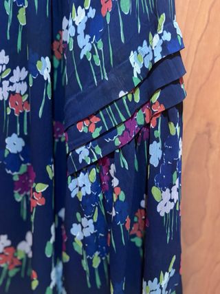 Blusa Ralph Lauren floral azul talla única