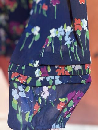 Blusa Ralph Lauren floral azul talla única