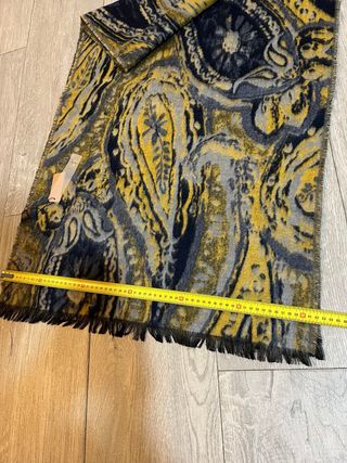 Bufanda Fular Paisley Azul y Amarillo