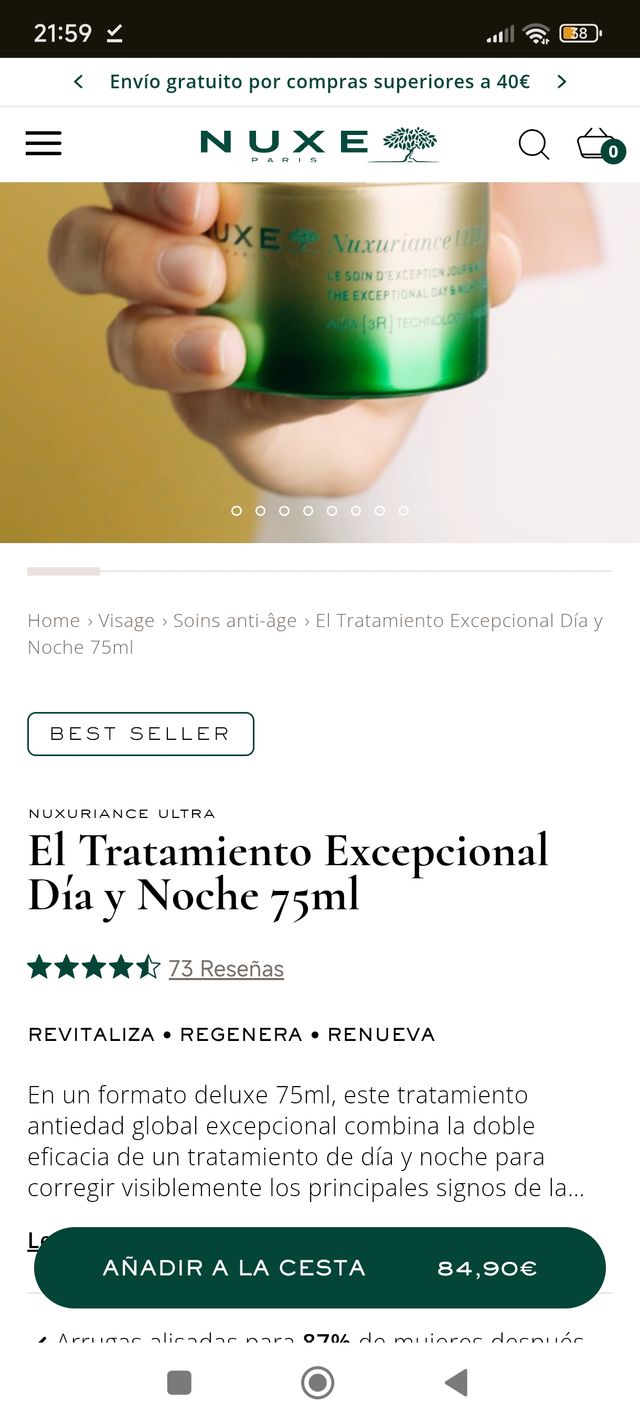 Nuxe Nuxuriance Ultra R3 Día/Noche 75ml  SÓLO HOY