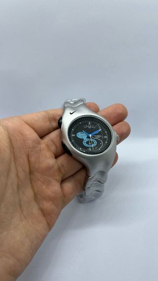 Nike Triax Reloj Deportivo Plata Negro