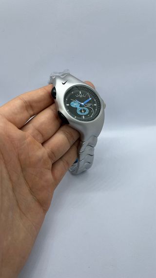 Nike Triax Reloj Deportivo Plata Negro