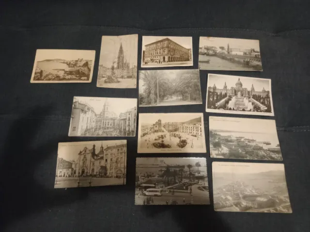 Lote 12 Postales Antiguas Vistas Memorables.