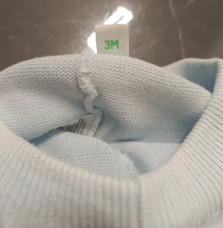 Pantaloncino azzurro neonato 3 mesi cotone