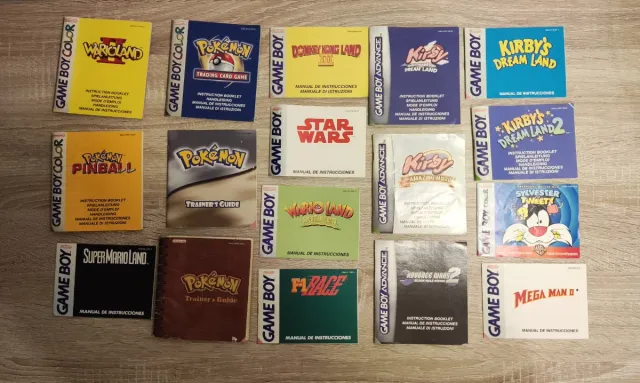 Manuales Originales Juegos Game Boy y Advance