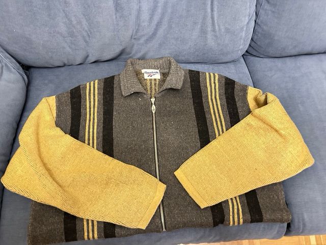 Chaqueta Punto Reebok Gris y Amarillo