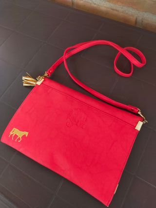 Bolso Pequeño Rojo Ecuestre