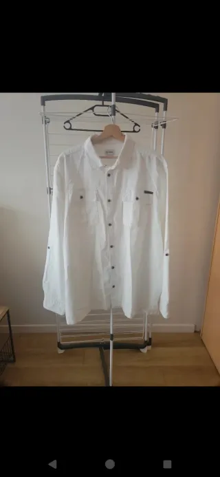 Camisa blanca manga larga Talla 3XL