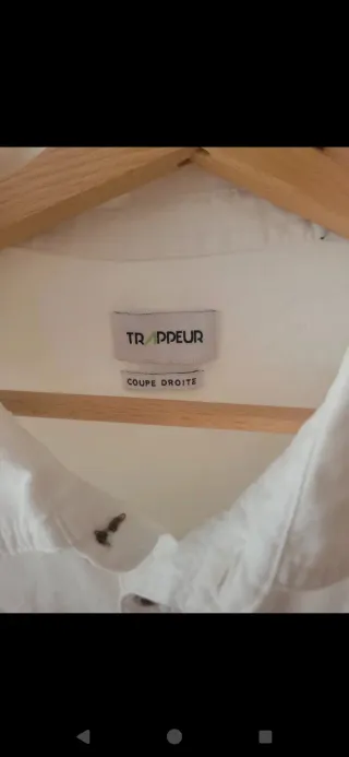 Camisa blanca manga larga Talla 3XL