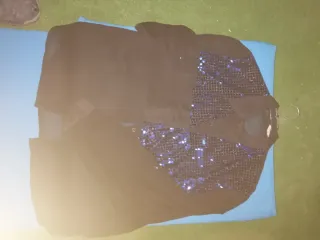 Camisa de fiesta lentejuelas moradas