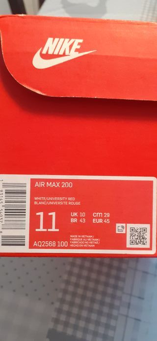 Zapatillas Nike Air Max 200 Blancas y Rojas