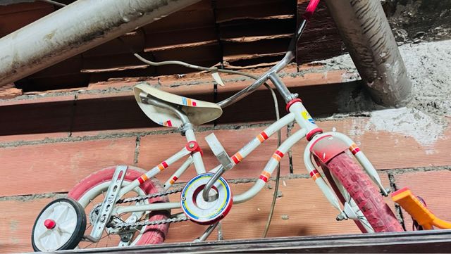 Bicicleta infantil con ruedines