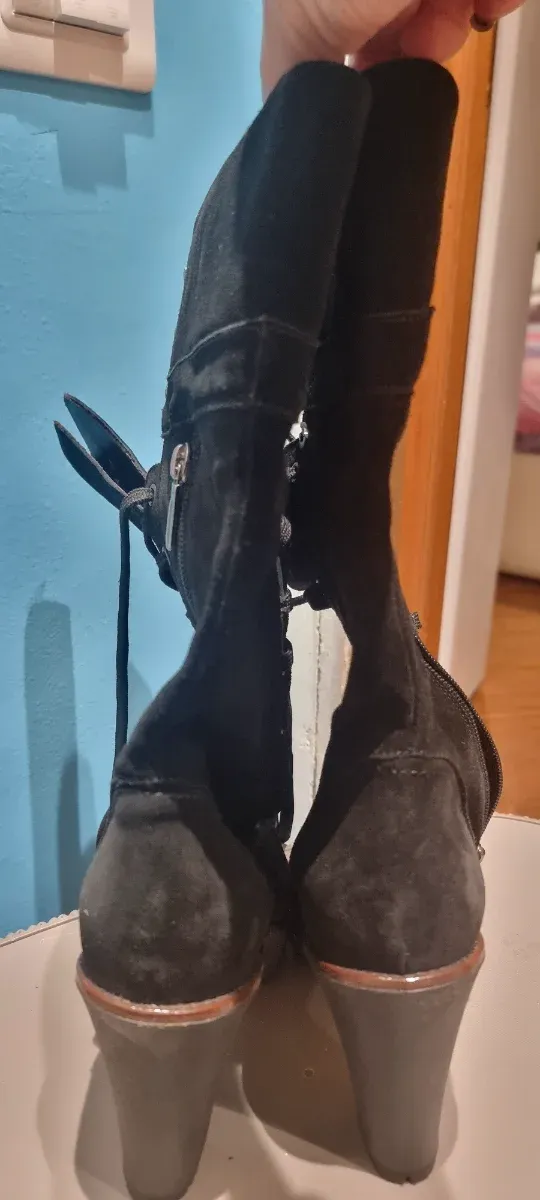 Stivali Alberto Guardiani neri in camoscio