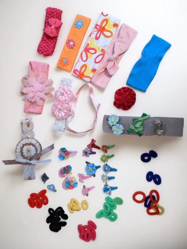 Lote Accesorios Bebé: Diademas, Gomas, Pinzas