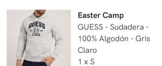 Sudadera Guess Gris Talla S