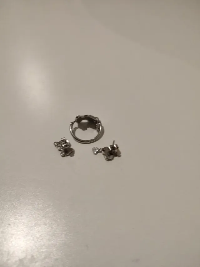 Conjunto Tous: Anillo y Pendientes Plata