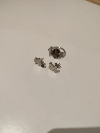 Conjunto Tous: Anillo y Pendientes Plata