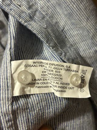 Camicia Uomo Blu Taglia XL