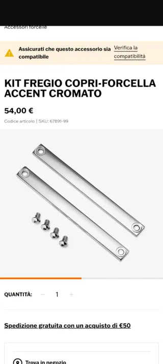 Cover cromata forcella Harley Davidson fat boy