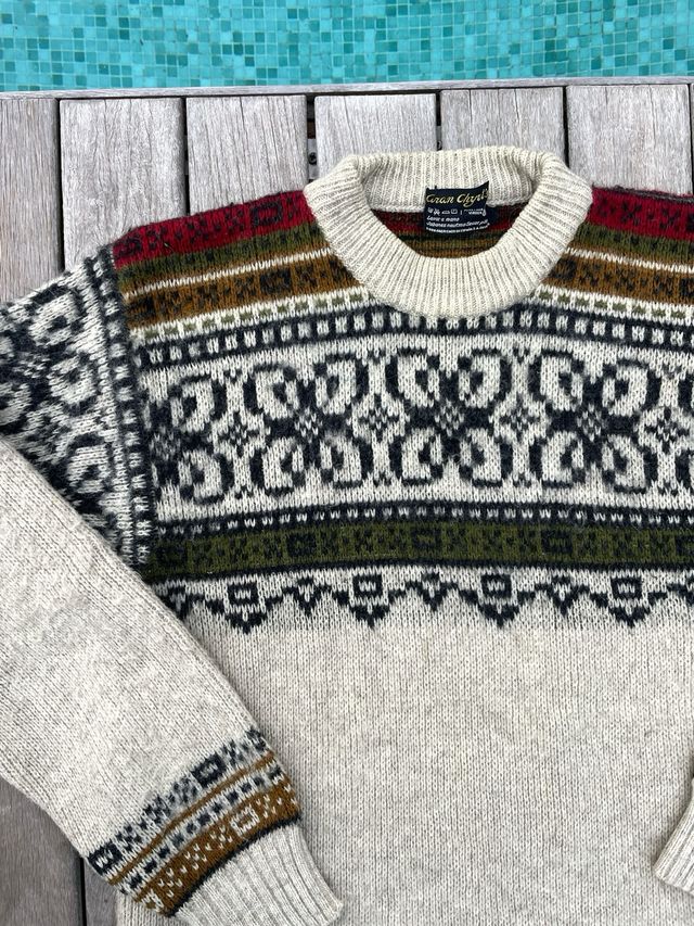 Jersey grueso 100% Pura lana virgen - hecho a mano