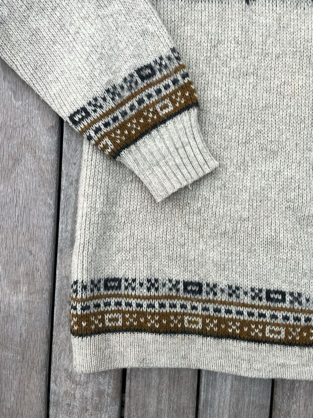 Jersey grueso 100% Pura lana virgen - hecho a mano