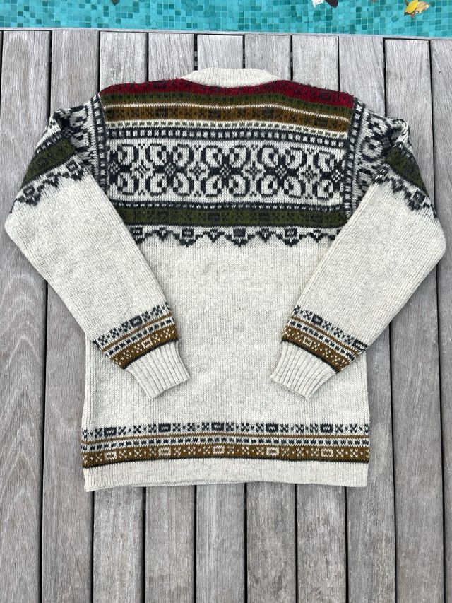 Jersey grueso 100% Pura lana virgen - hecho a mano