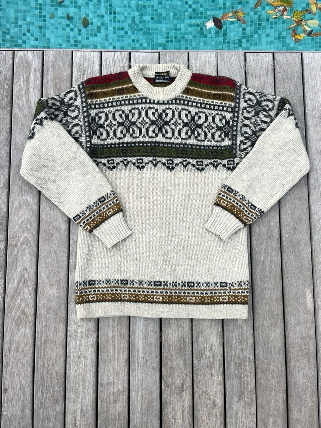 Jersey grueso 100% Pura lana virgen - hecho a mano