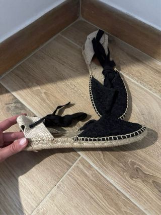 Alpargatas esparto negras Etam