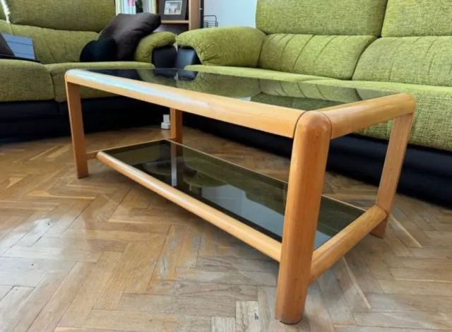 Mesa de centro madera y cristal