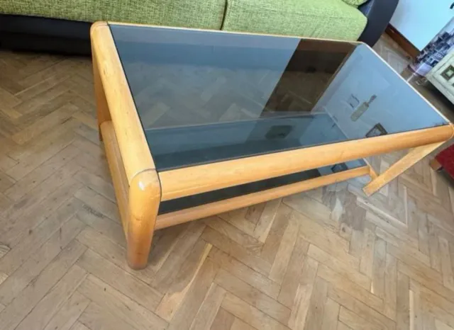 Mesa de centro madera y cristal