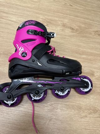 Patines en línea Rollerblade rosas y negros