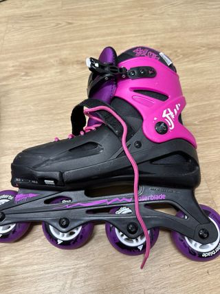 Patines en línea Rollerblade rosas y negros