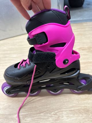 Patines en línea Rollerblade rosas y negros