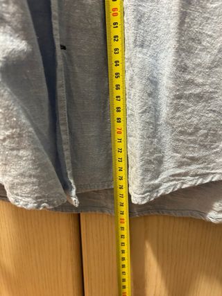 Camicia Pull&Bear uomo collo coreana azzurra