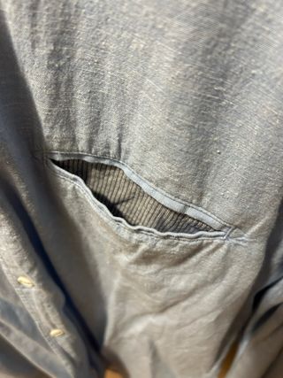 Camicia Pull&Bear uomo collo coreana azzurra