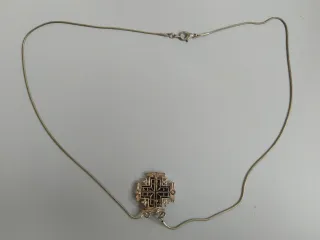 Cadena con Cruz de Jerusalén en Plata 925 - 10.7gr