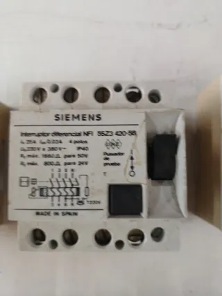 Lote Siemens Interruptores Diferenciales