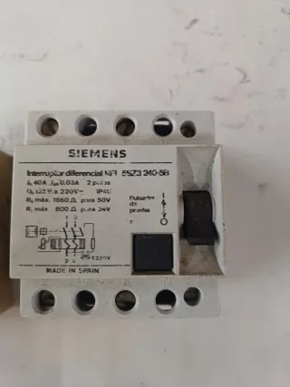 Lote Siemens Interruptores Diferenciales