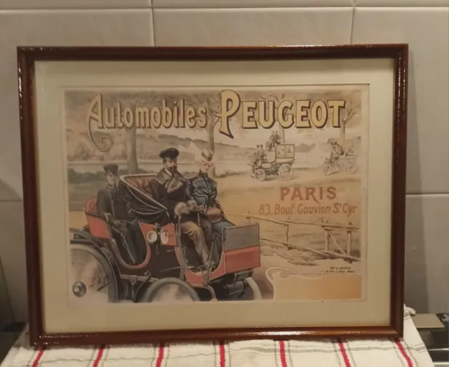 Quadro Vintage Cartaz Publicitário Peugeot