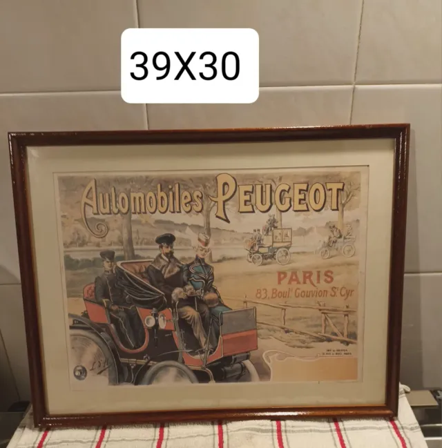 Quadro Vintage Cartaz Publicitário Peugeot