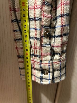 Camicia Pull&Bear a quadri beige e rossa