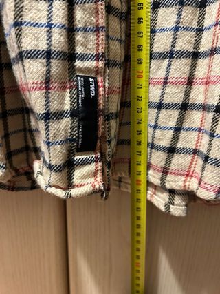 Camicia Pull&Bear a quadri beige e rossa