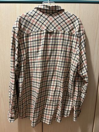 Camicia Pull&Bear a quadri beige e rossa