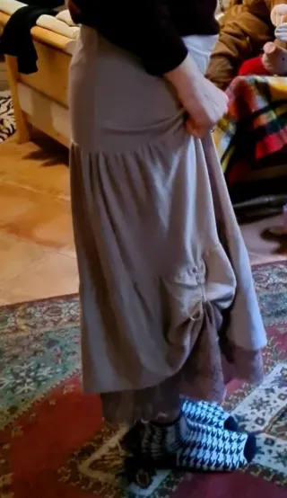 Gonna lunga rosa o taglia unica