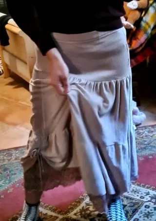 Gonna lunga rosa o taglia unica