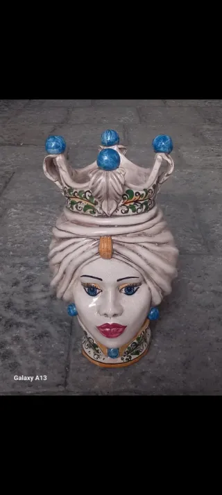 Coppia Teste di Moro Caltagirone Originali