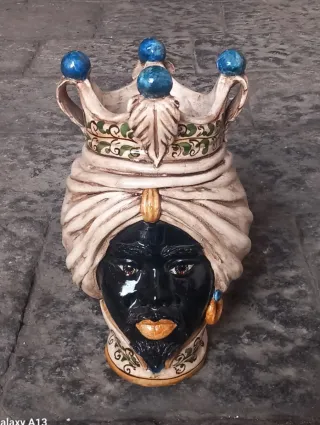 Coppia Teste di Moro Caltagirone Originali