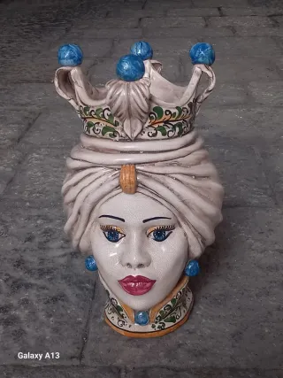 Coppia Teste di Moro Caltagirone Originali